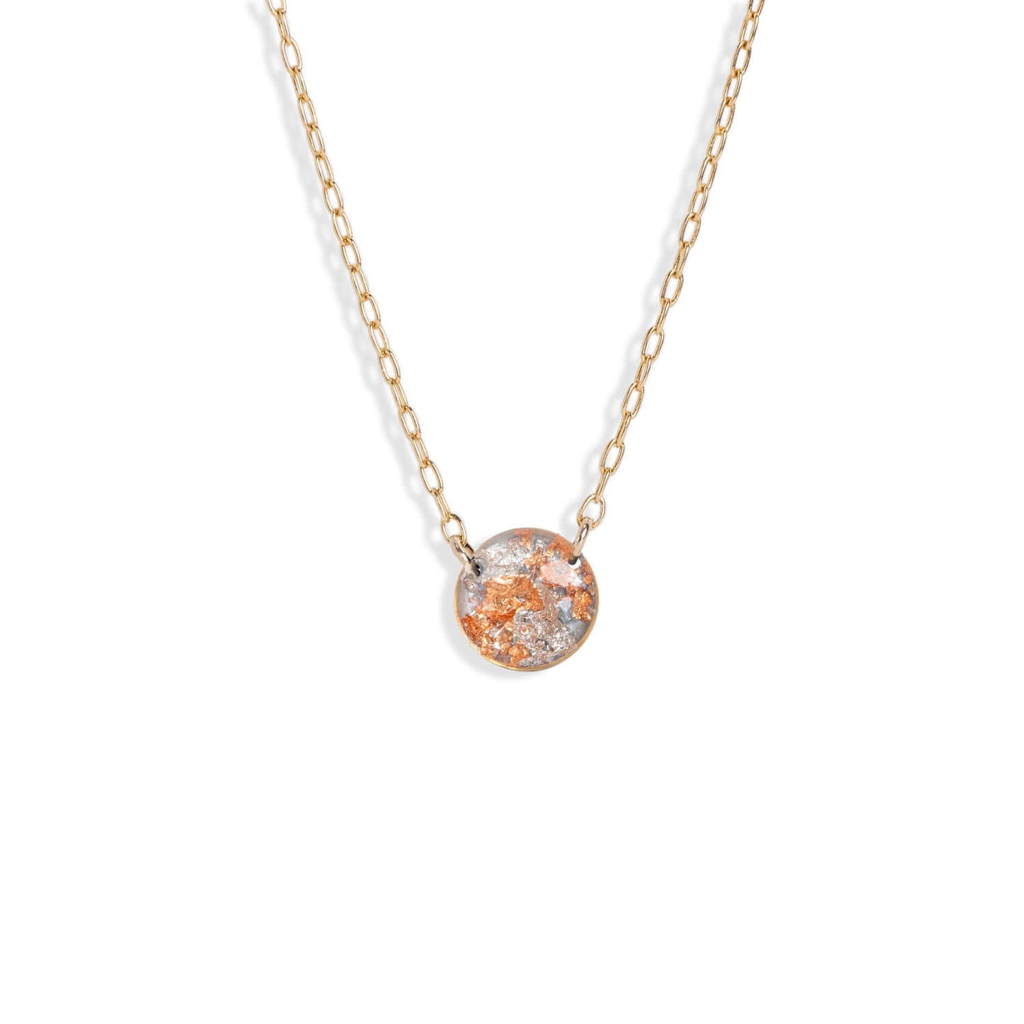 Round Shimmer Foil Necklace