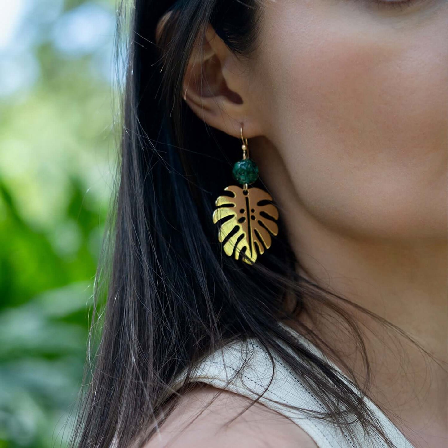 Monstera Earrings