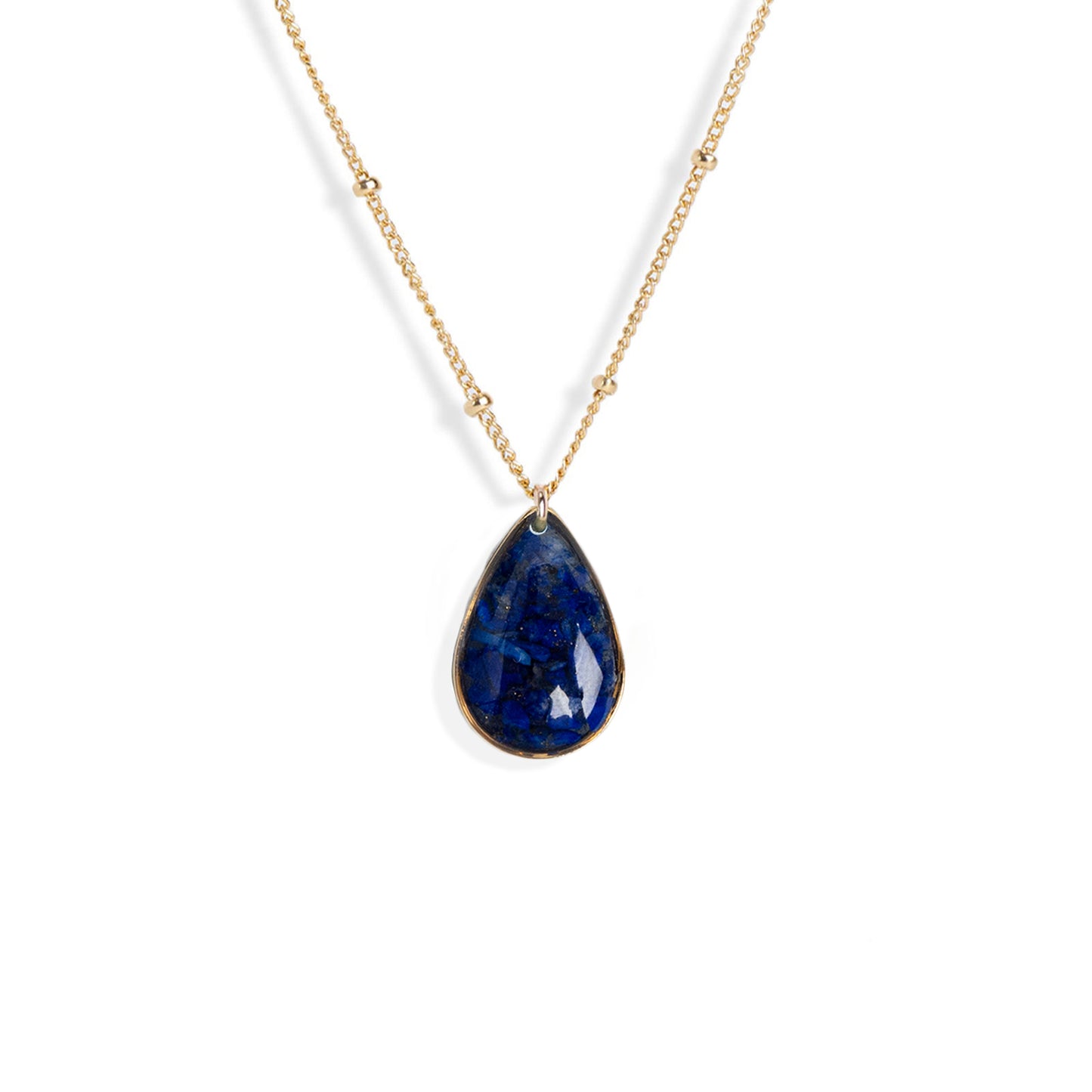 Blue Teardrop Necklace