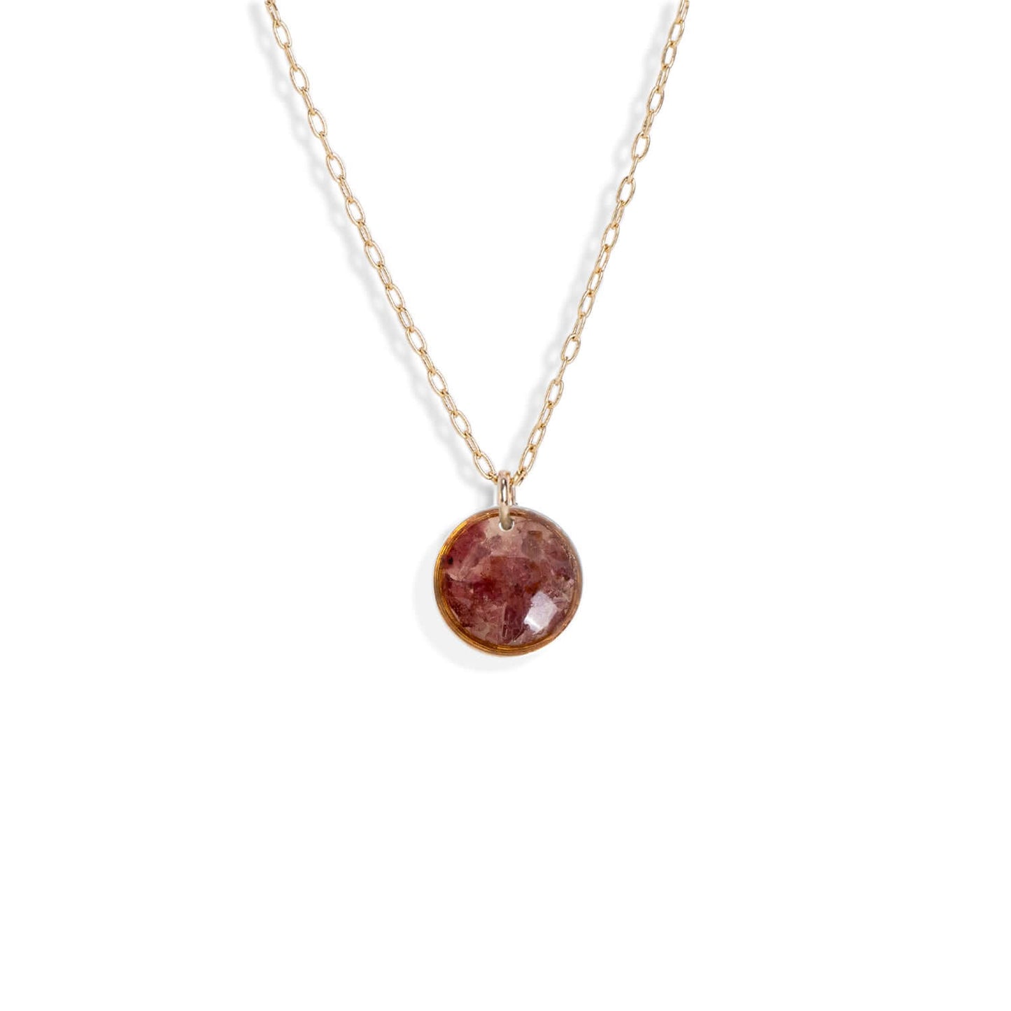 Small Circle Gem Necklace