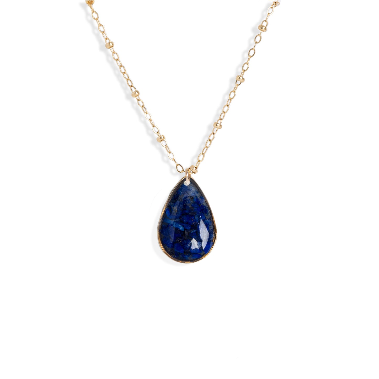 Blue Teardrop Necklace
