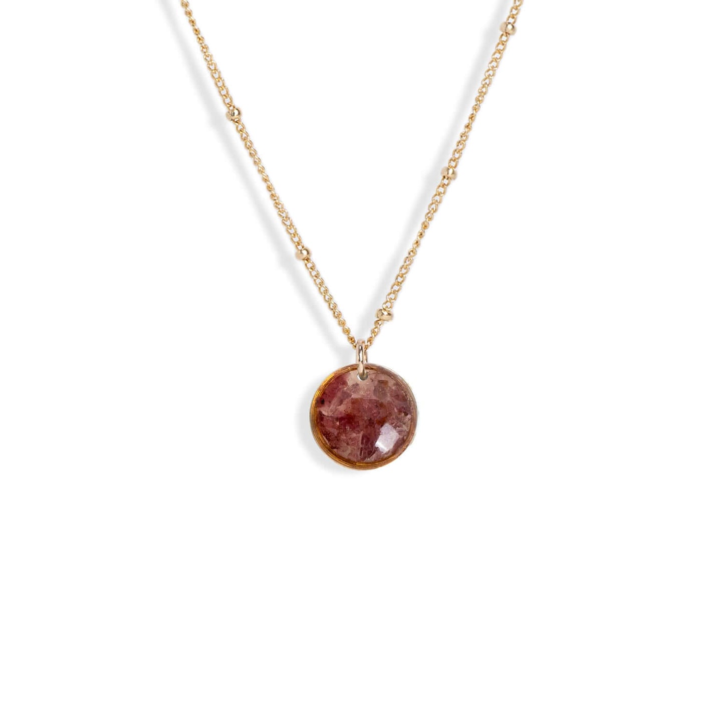 Small Circle Gem Necklace
