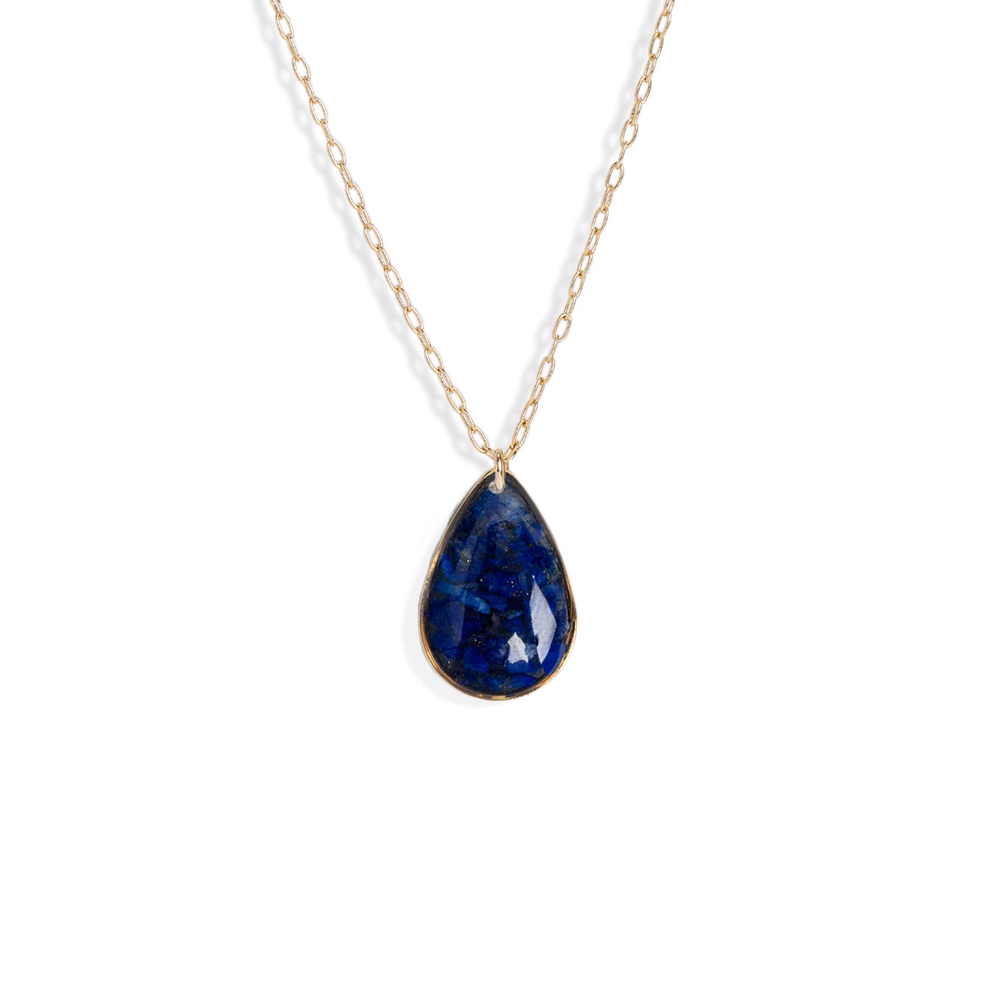 Blue Teardrop Necklace