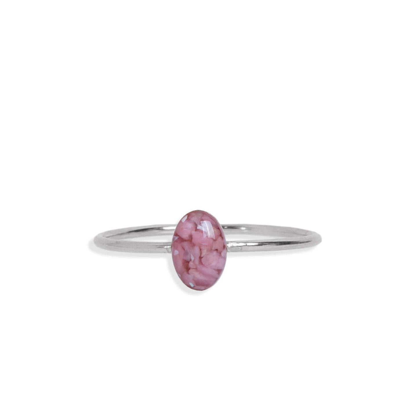 Tiny Oval Gemstone Ring