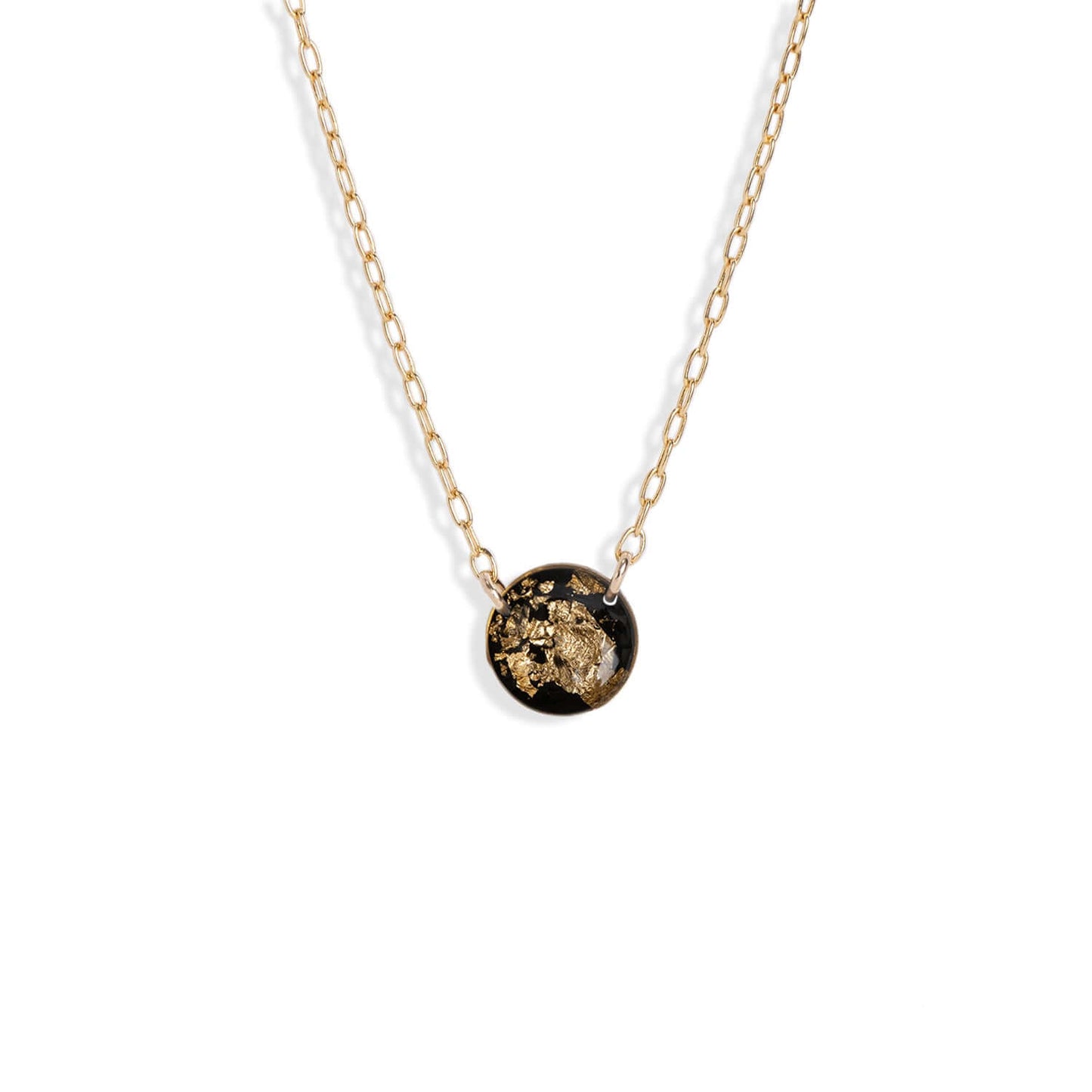 Round Shimmer Foil Necklace