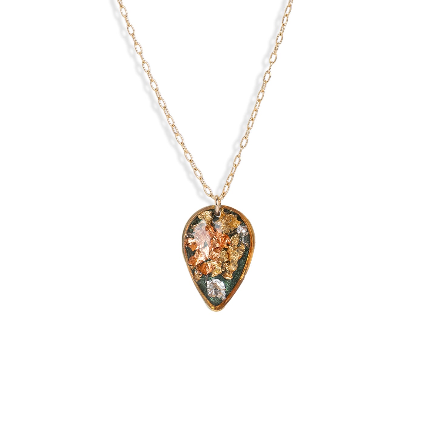Teardrop Shimmer Foils Necklace