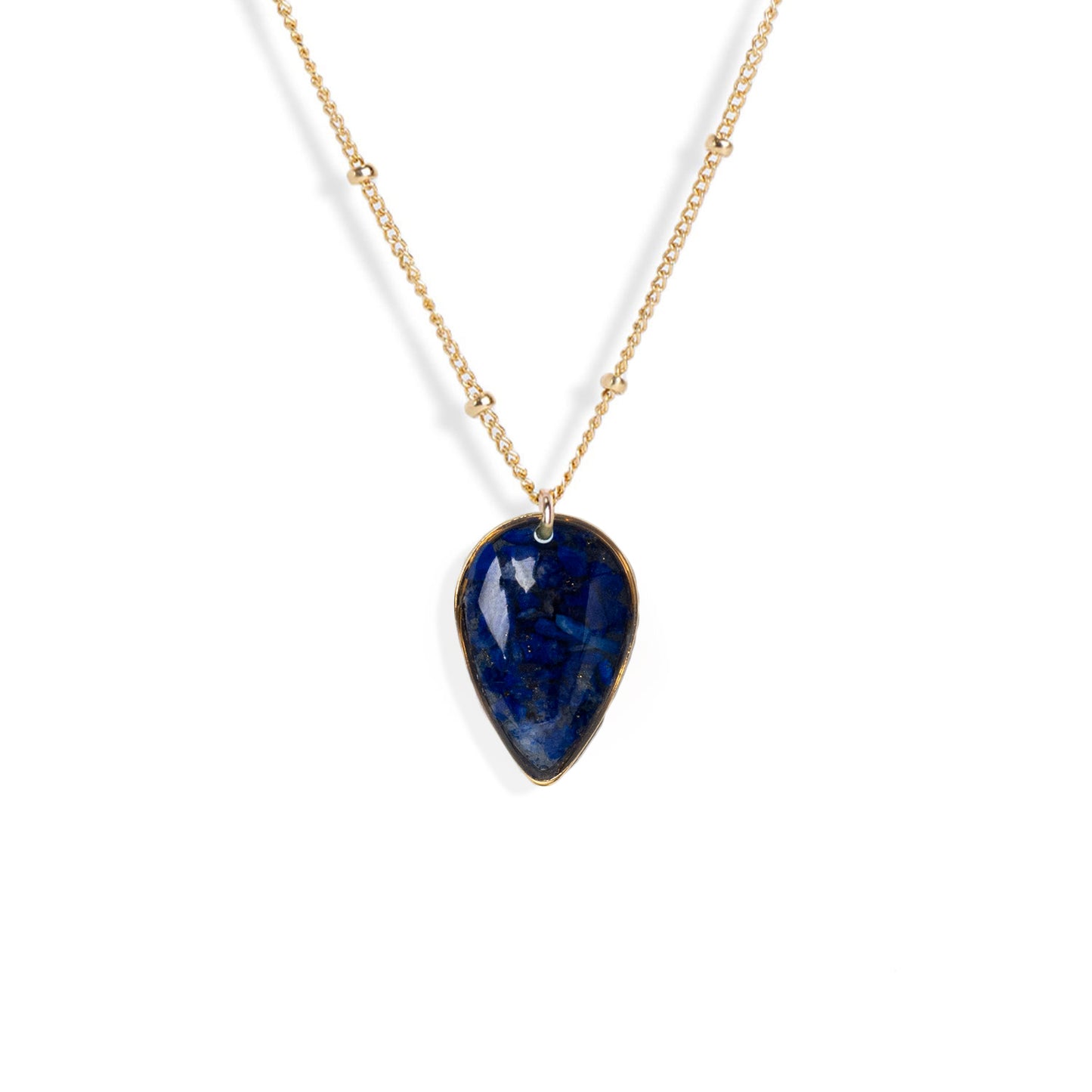 Blue Teardrop Necklace