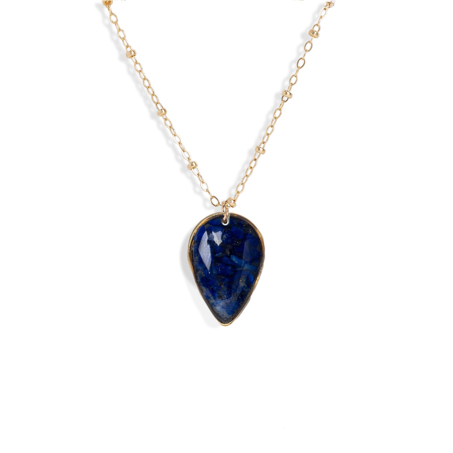 Blue Teardrop Necklace