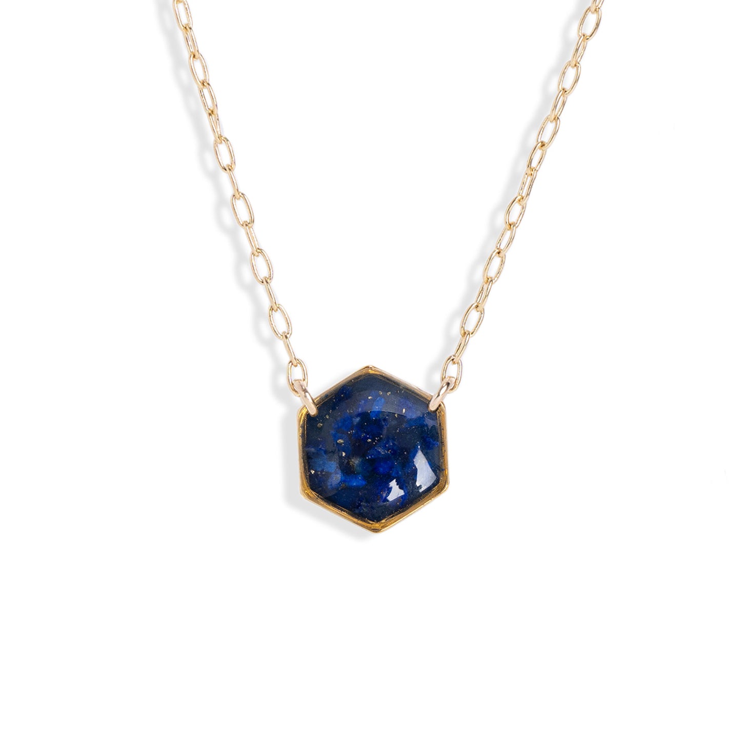 Hexagon Gem Necklace