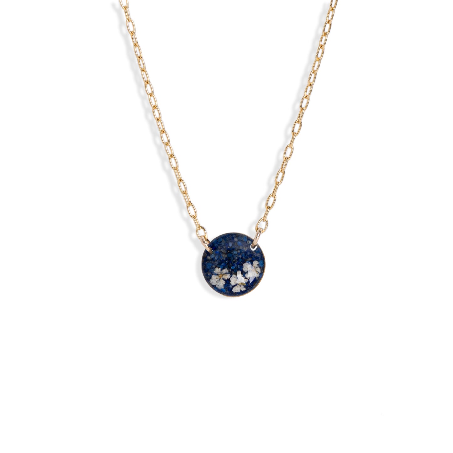 Round Gem Flower Necklace