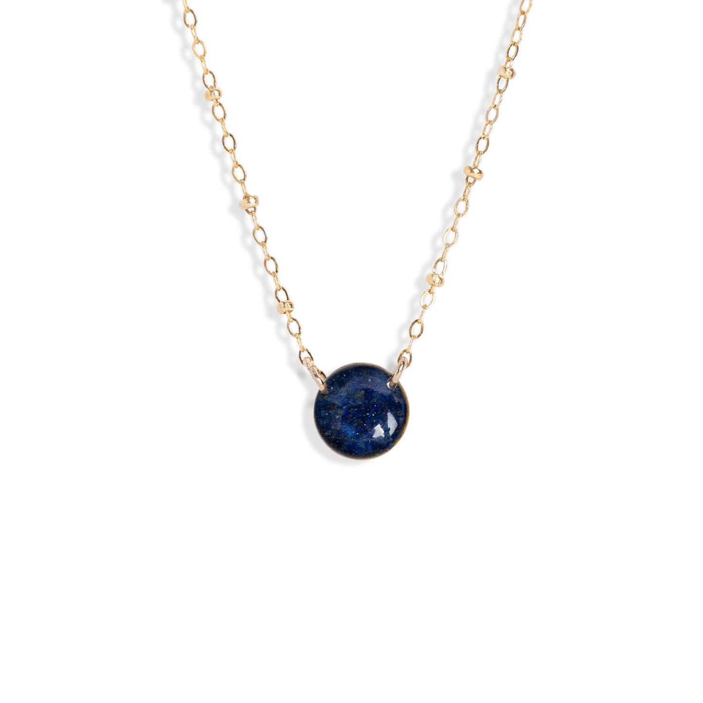 Round Lapis Necklace