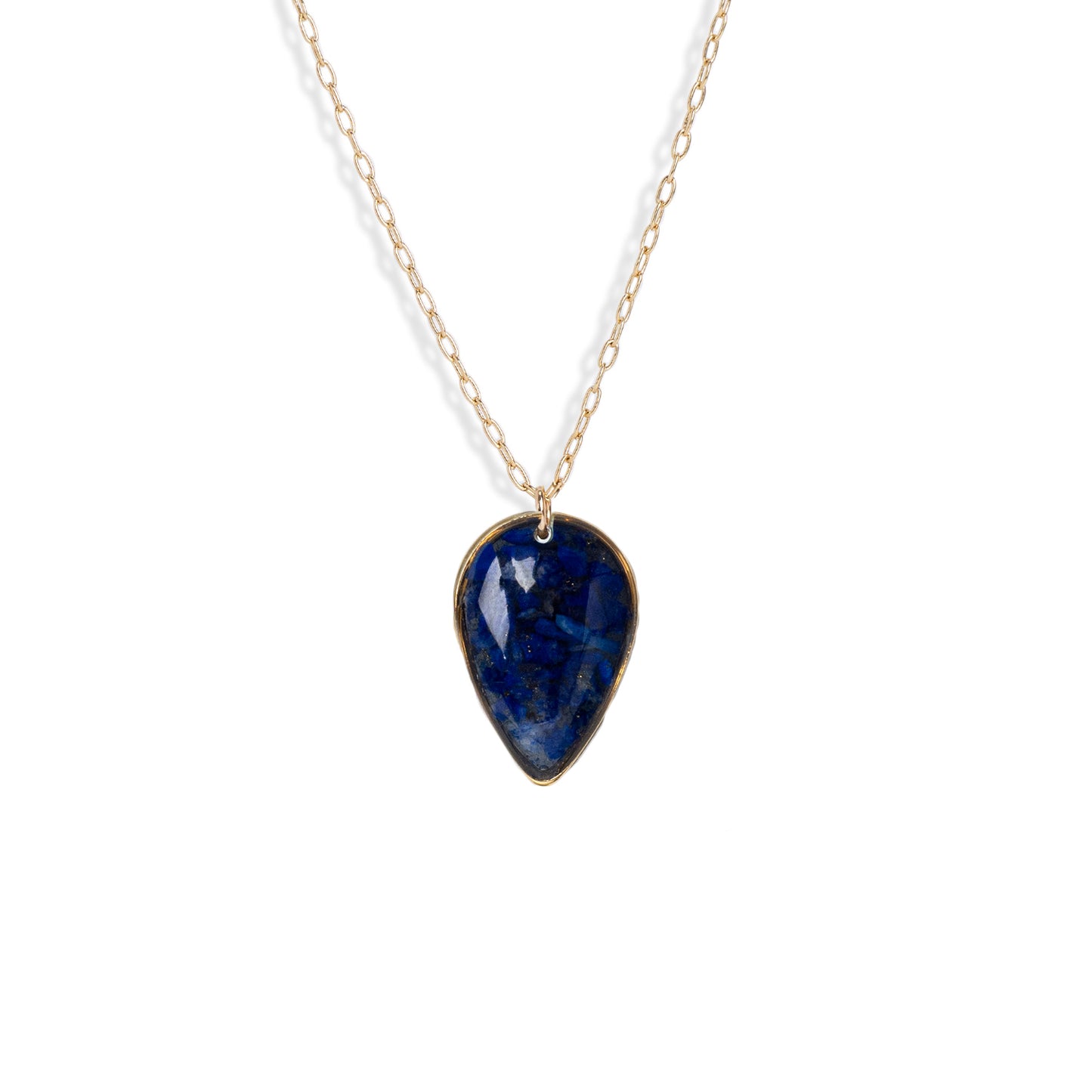 Blue Teardrop Necklace