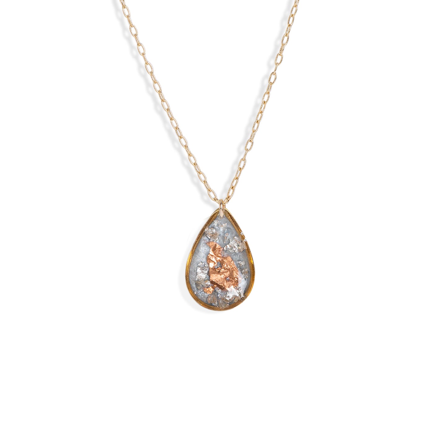 Teardrop Shimmer Foils Necklace