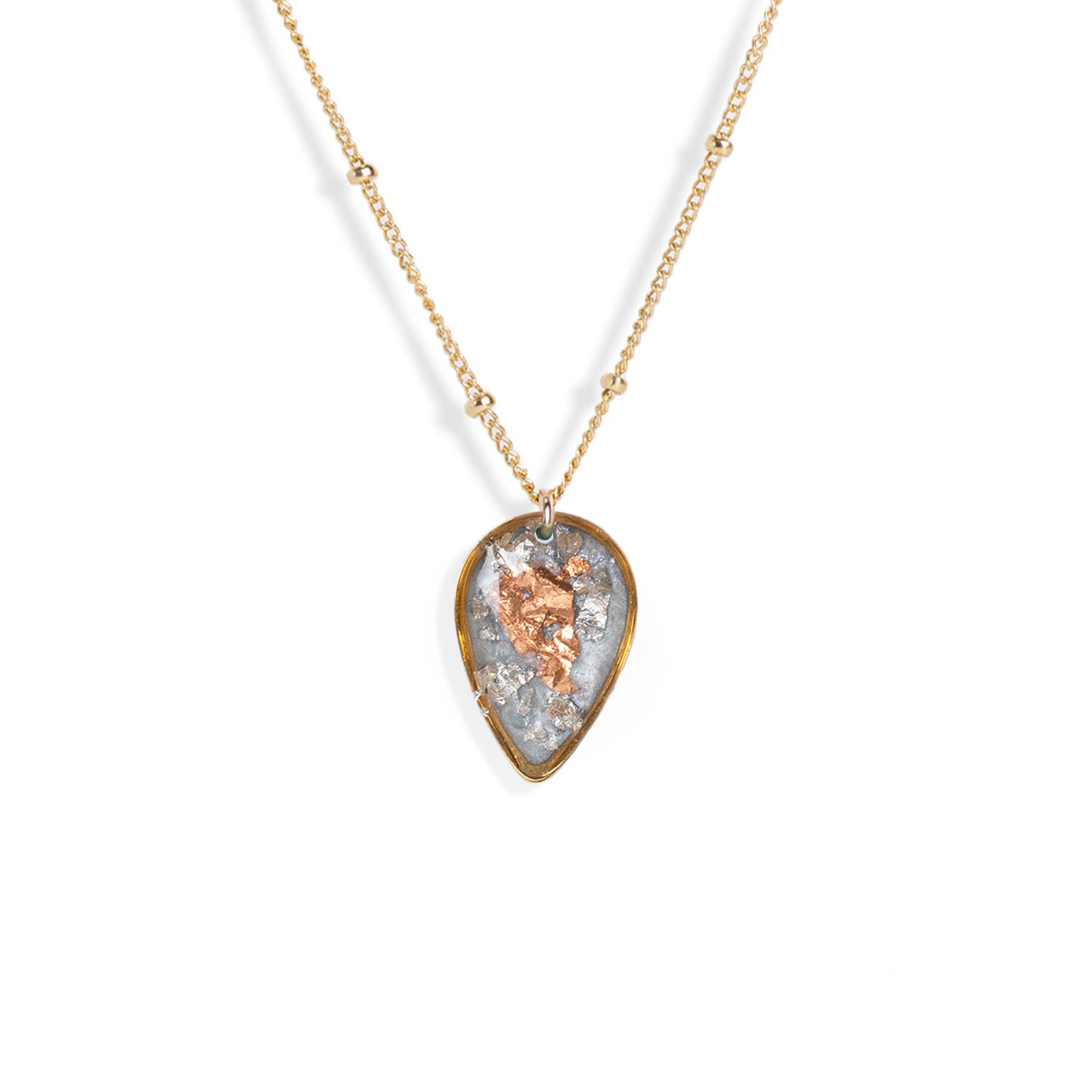 Teardrop Shimmer Foils Necklace