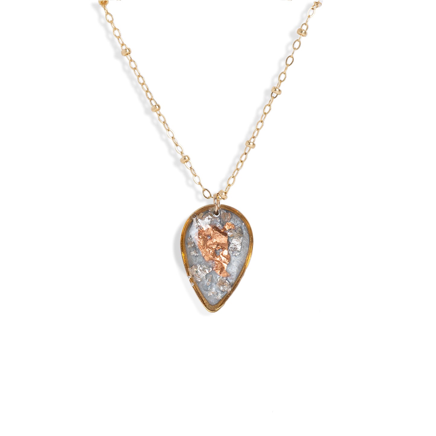 Teardrop Shimmer Foils Necklace