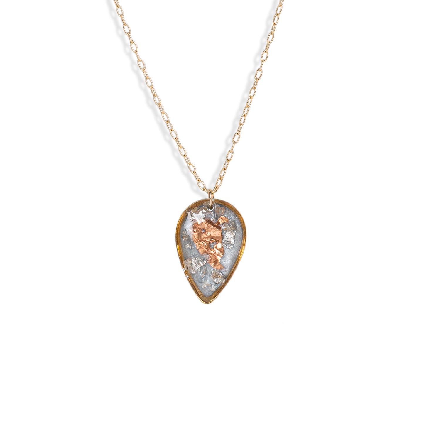 Teardrop Shimmer Foils Necklace