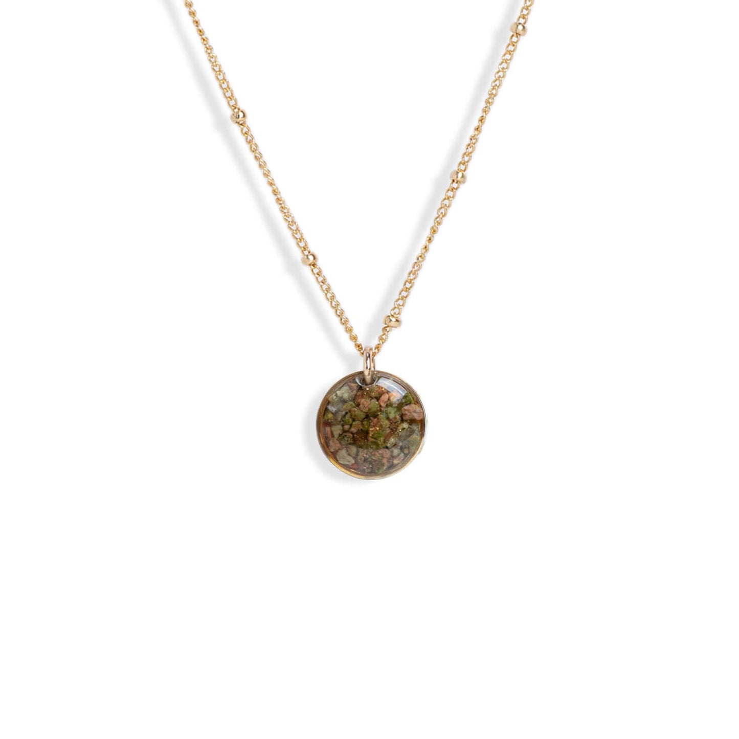 Small Circle Gem Necklace
