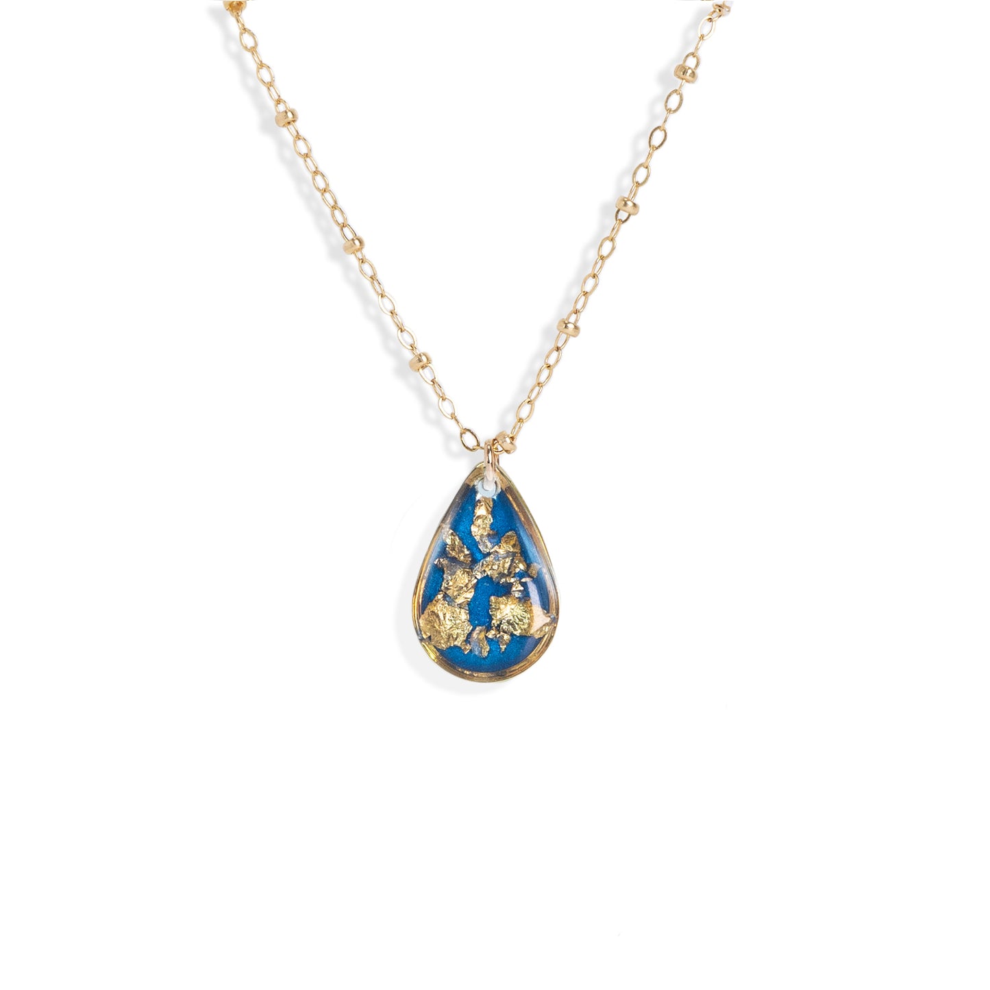 Teardrop Shimmer Foils Necklace