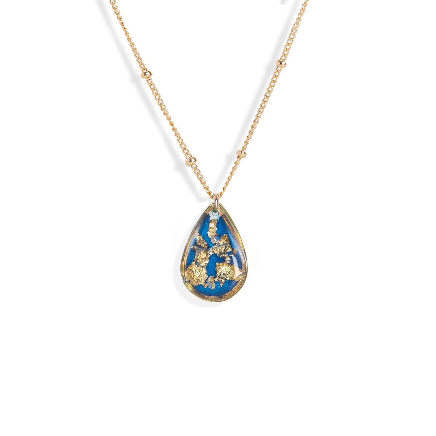 Teardrop Shimmer Foils Necklace