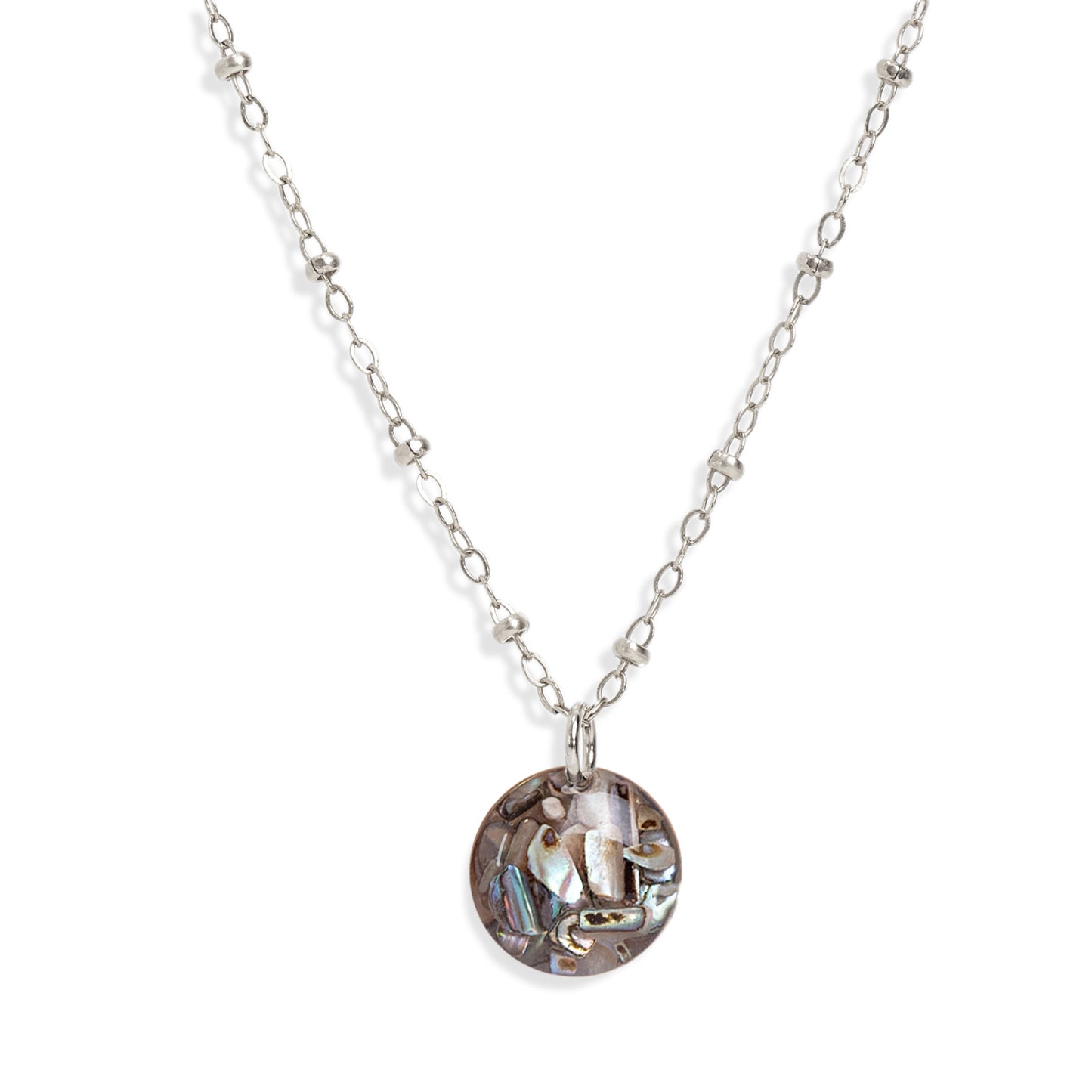 
                  
                    Round Abalone Shell Necklace
                  
                