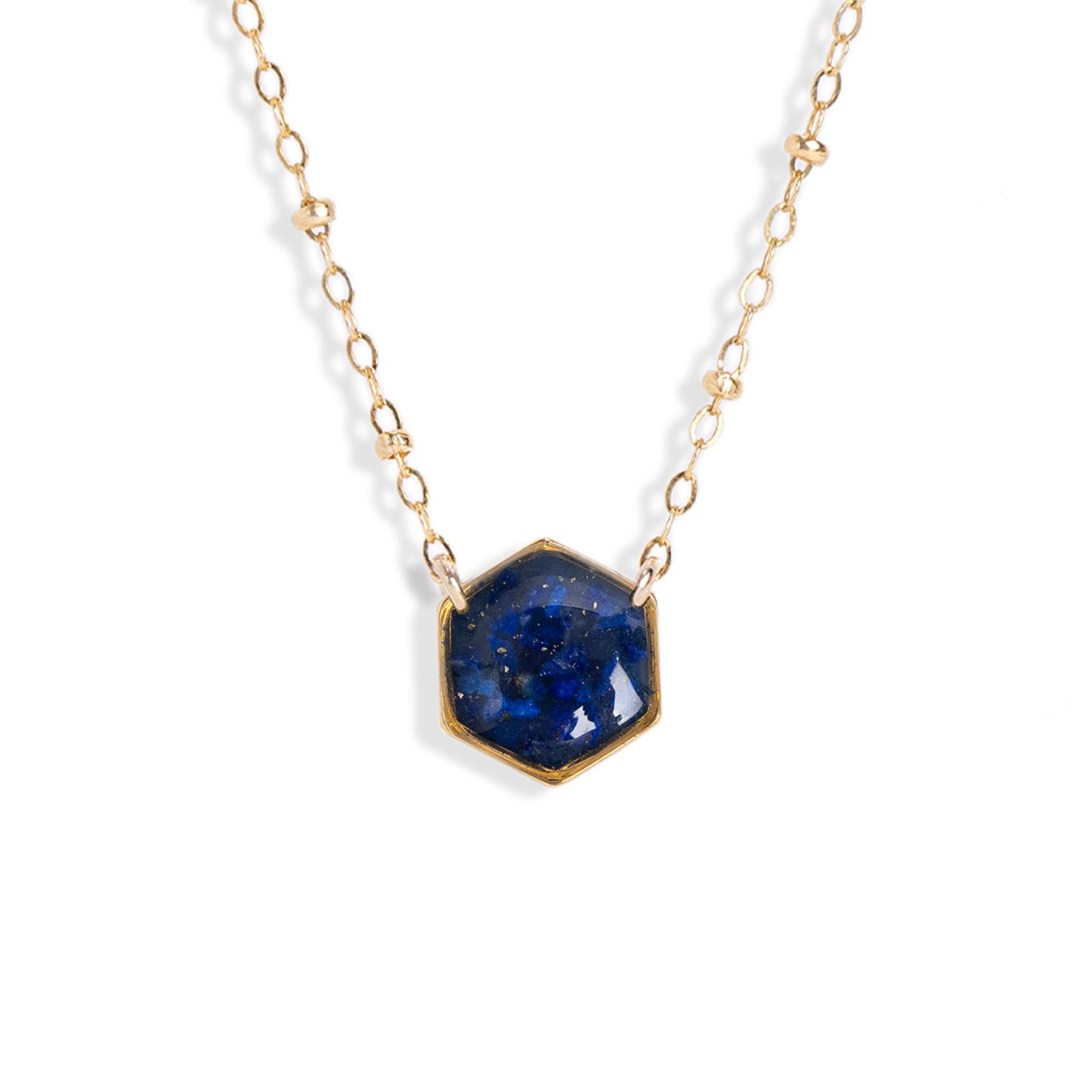 Hexagon Gem Necklace