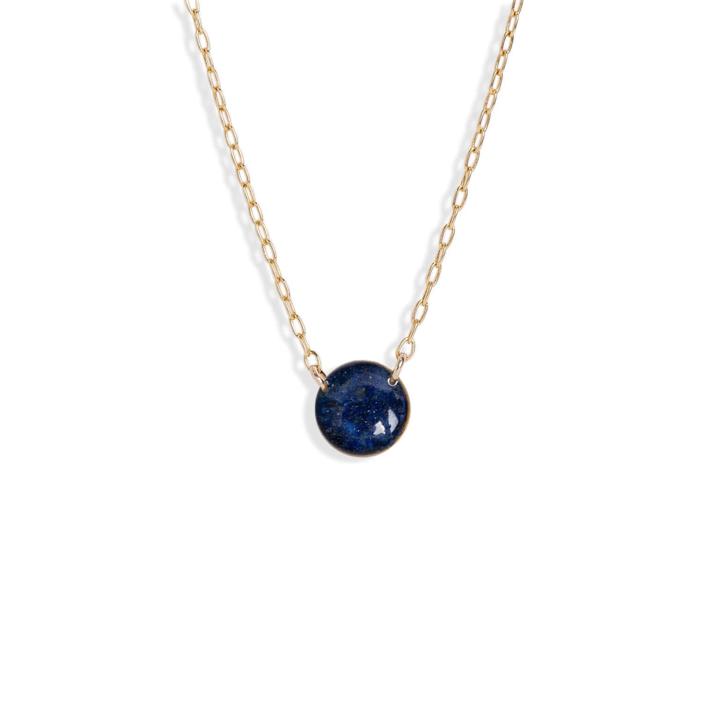 Round Lapis Necklace