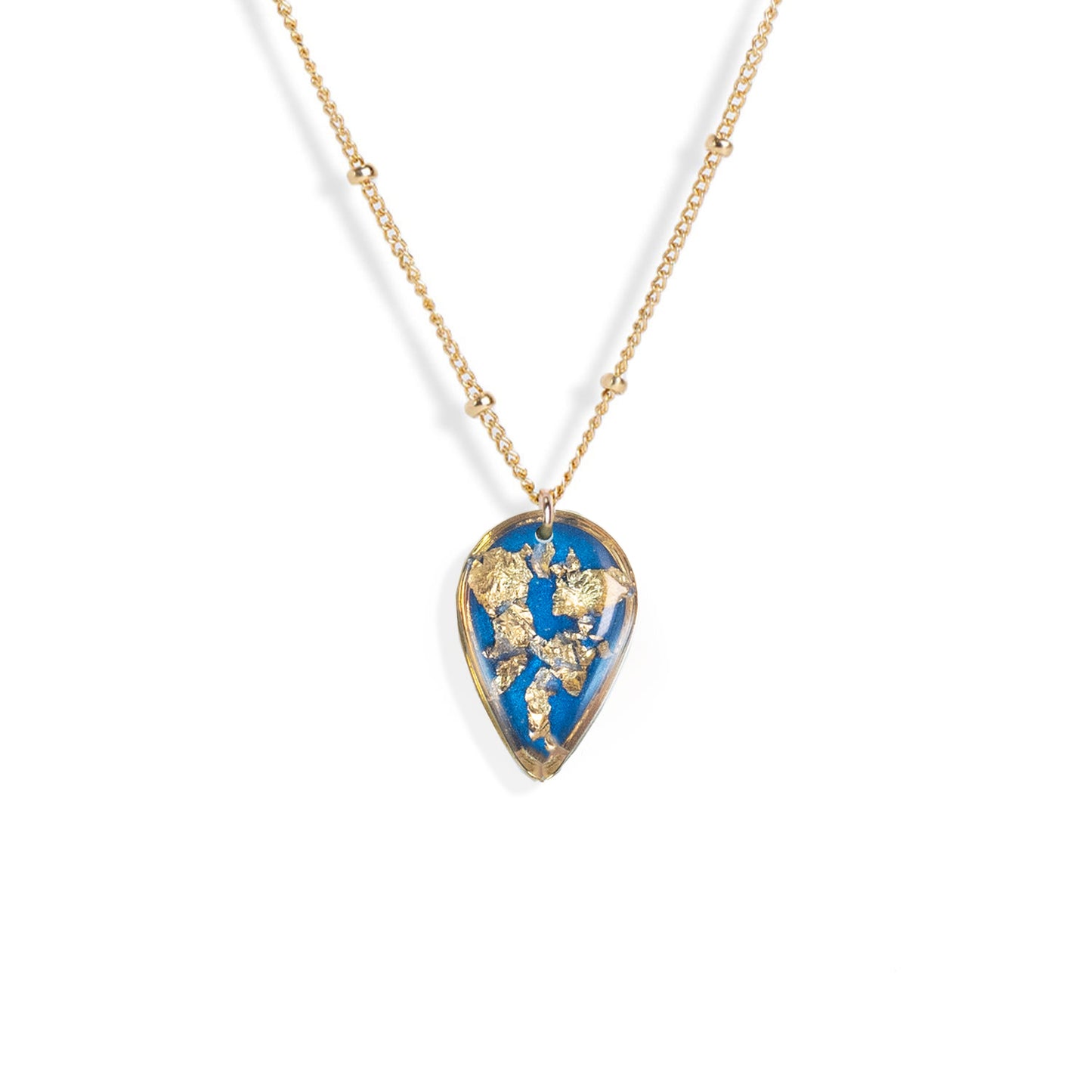 Teardrop Shimmer Foils Necklace