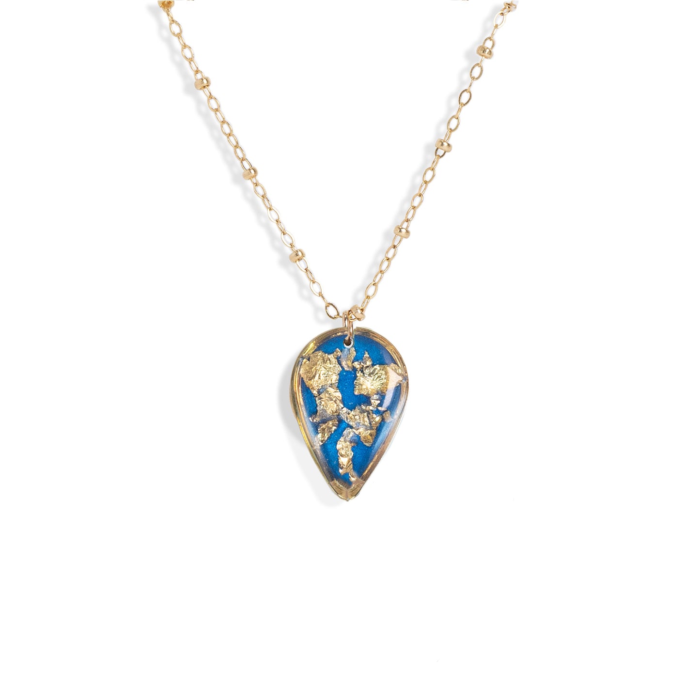 Teardrop Shimmer Foils Necklace
