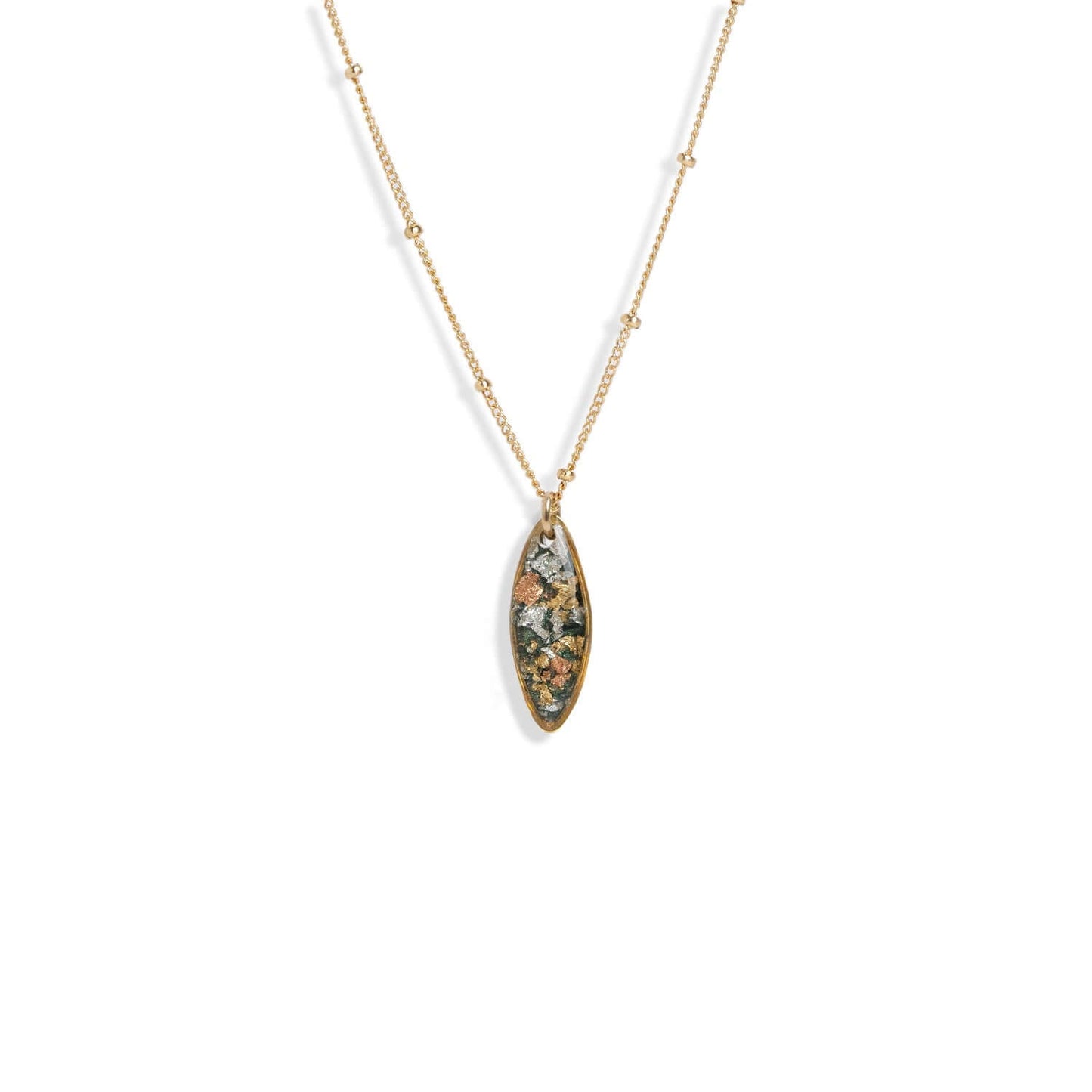 Oval Shimmer Foils Necklace