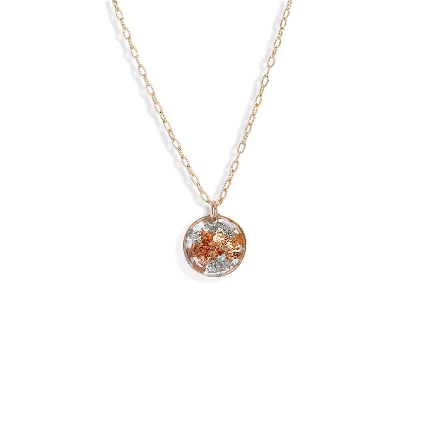 Small Circle Shimmering Necklace