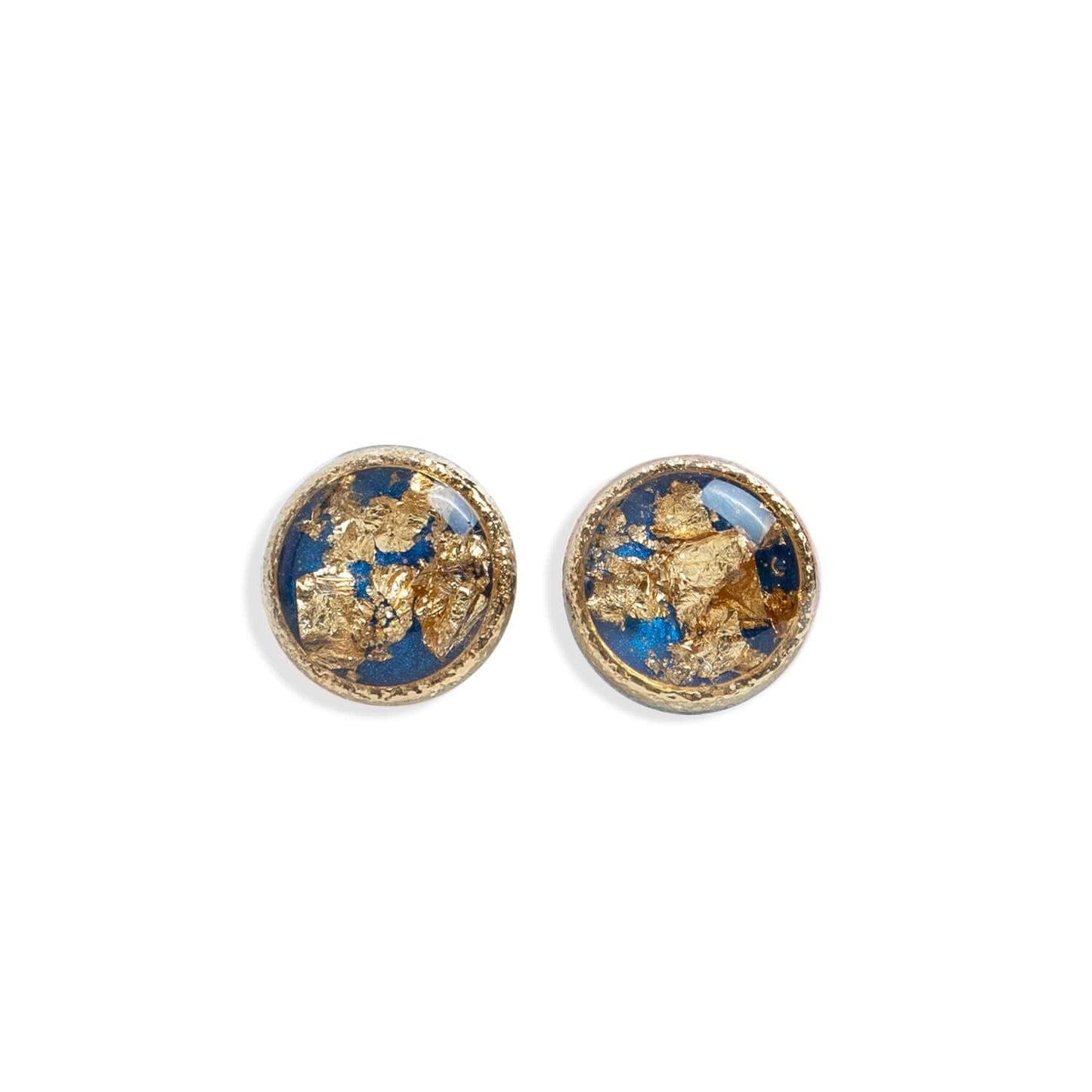Round Shimmer Foils Stud Earrings