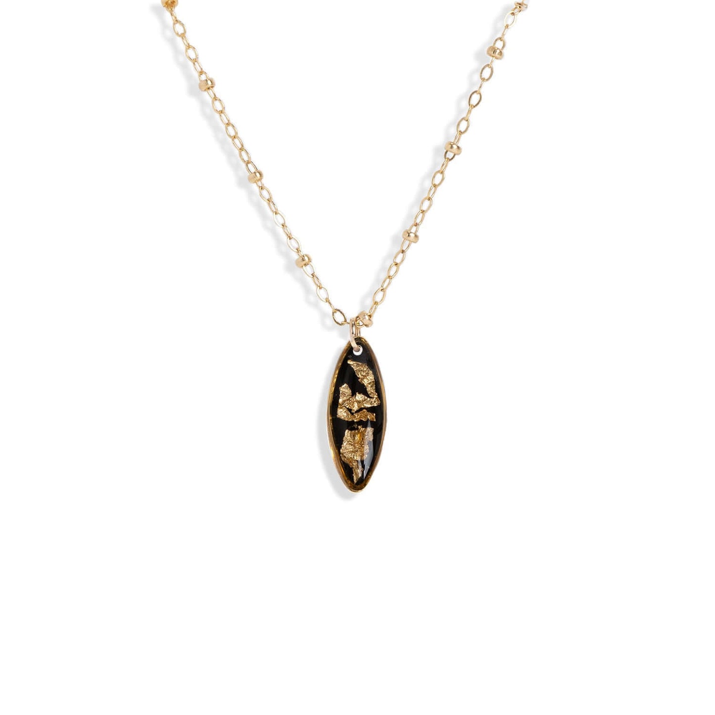 Oval Shimmer Foils Necklace