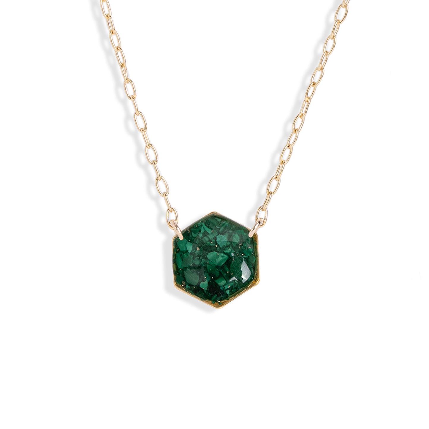 Hexagon Gem Necklace