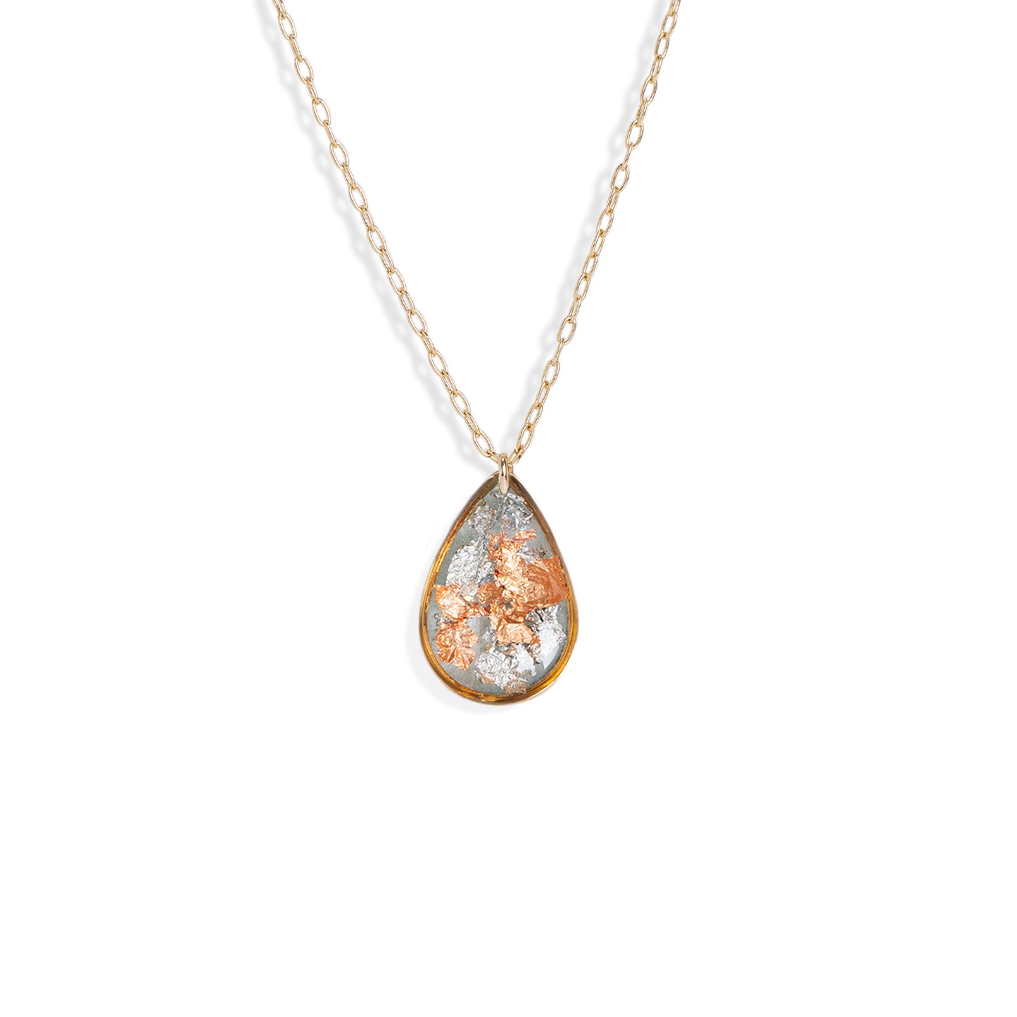Teardrop Shimmer Foils Necklace
