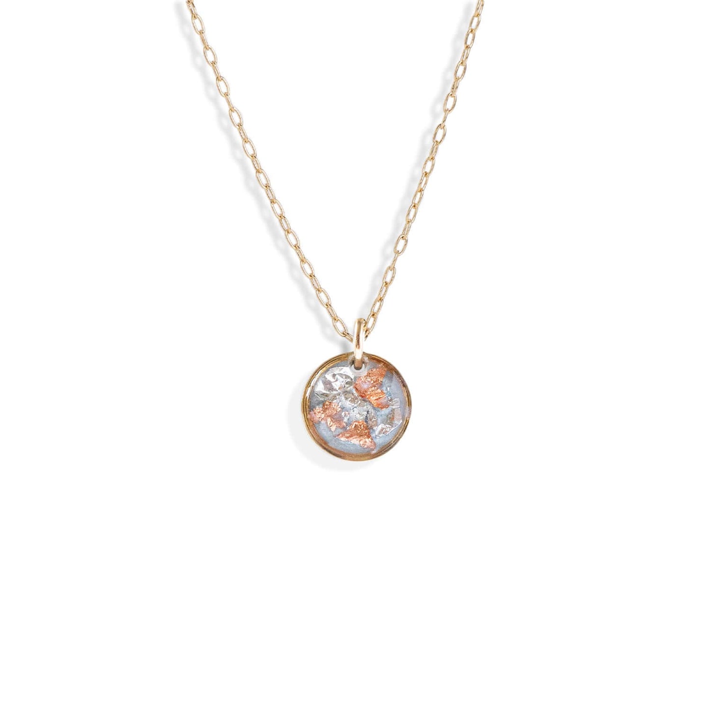 Small Circle Shimmering Necklace