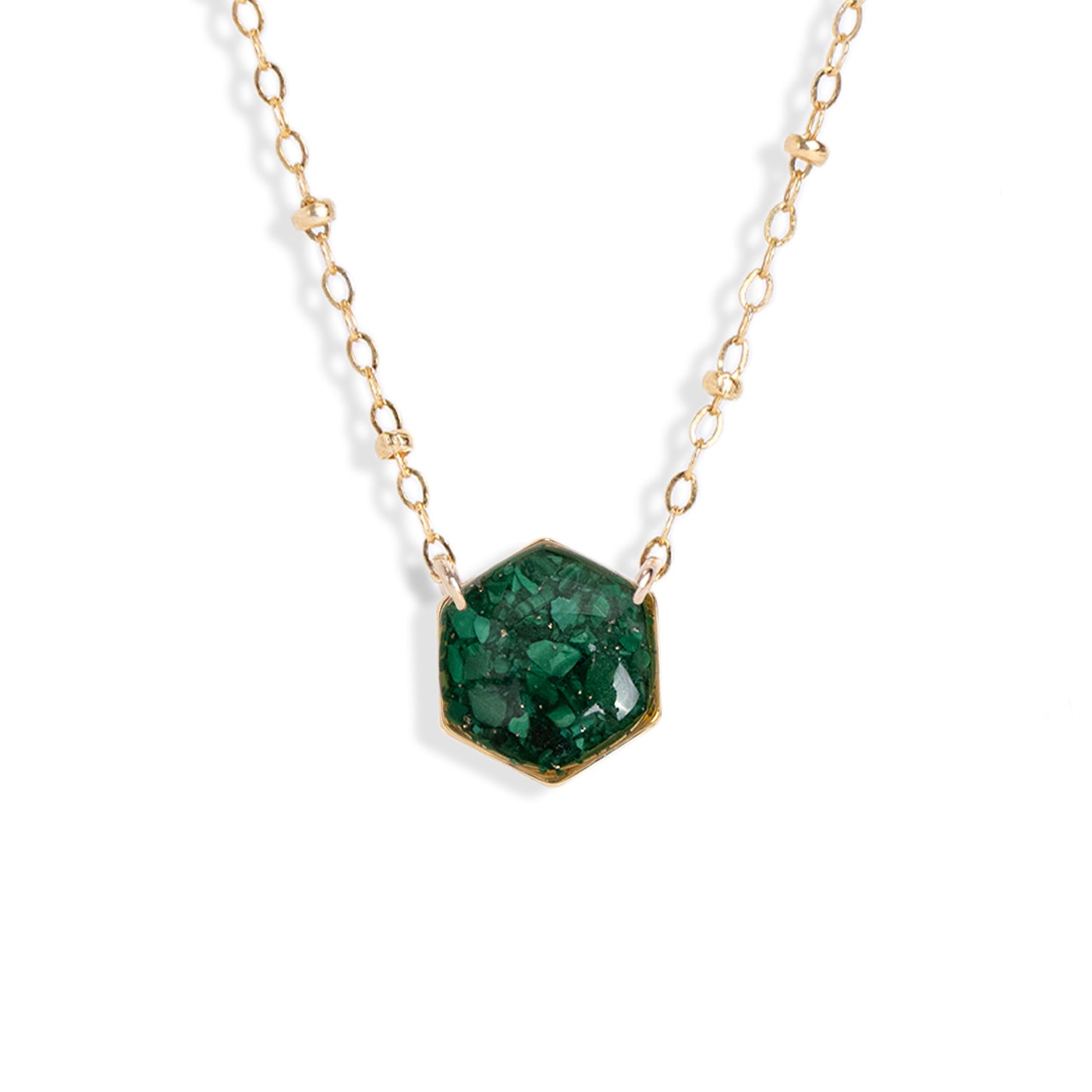 Hexagon Gem Necklace