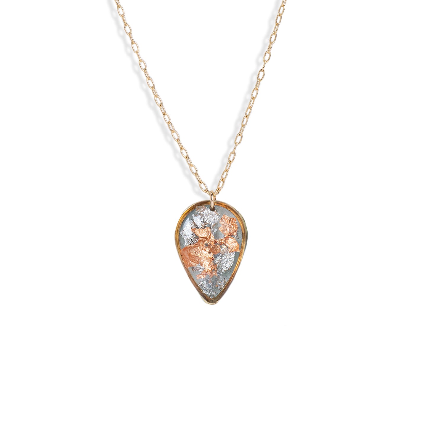 Teardrop Shimmer Foils Necklace