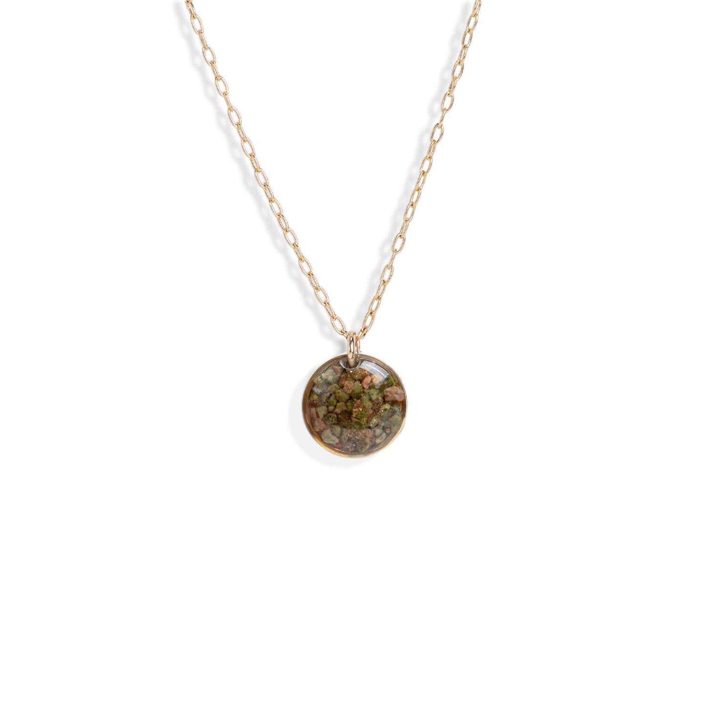 Small Circle Gem Necklace