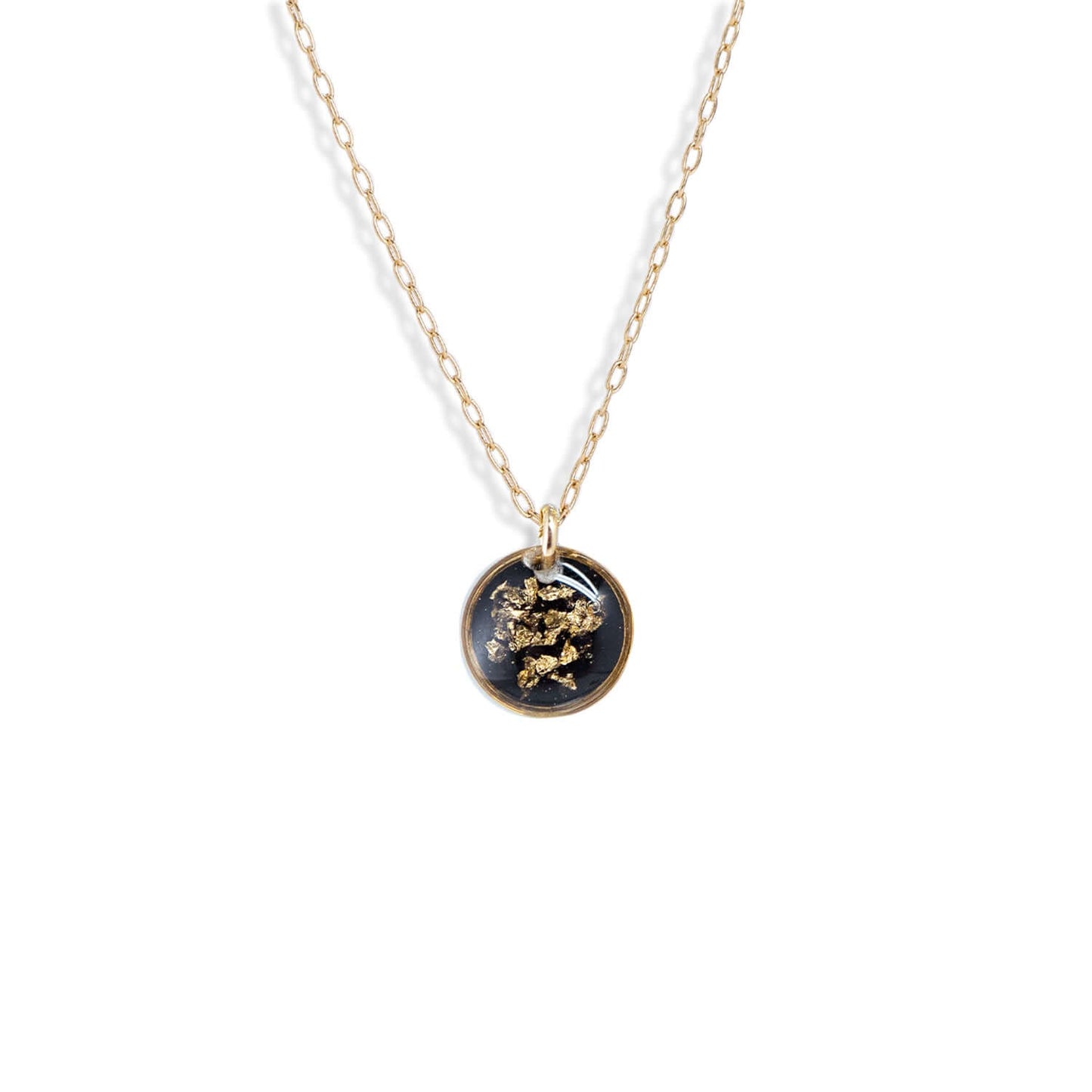 Small Circle Shimmering Necklace