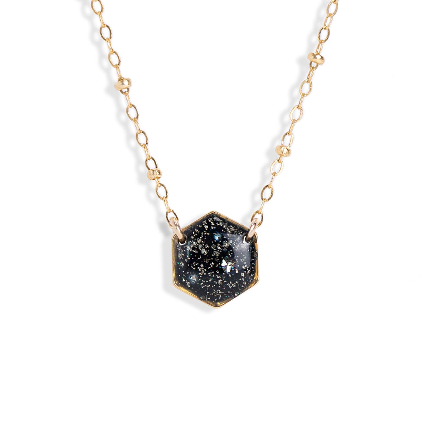 Hexagon Gem Necklace