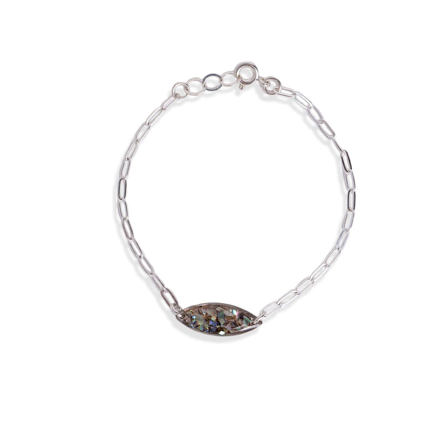 Silver Abalone Oval Bracelet