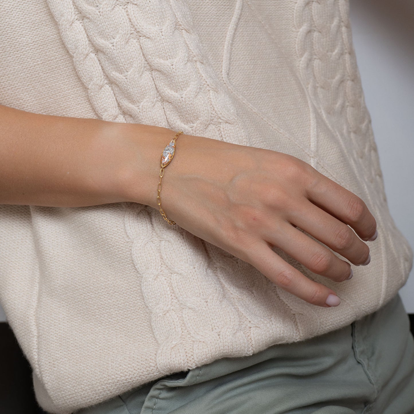 Shimmer Oval Bracelet