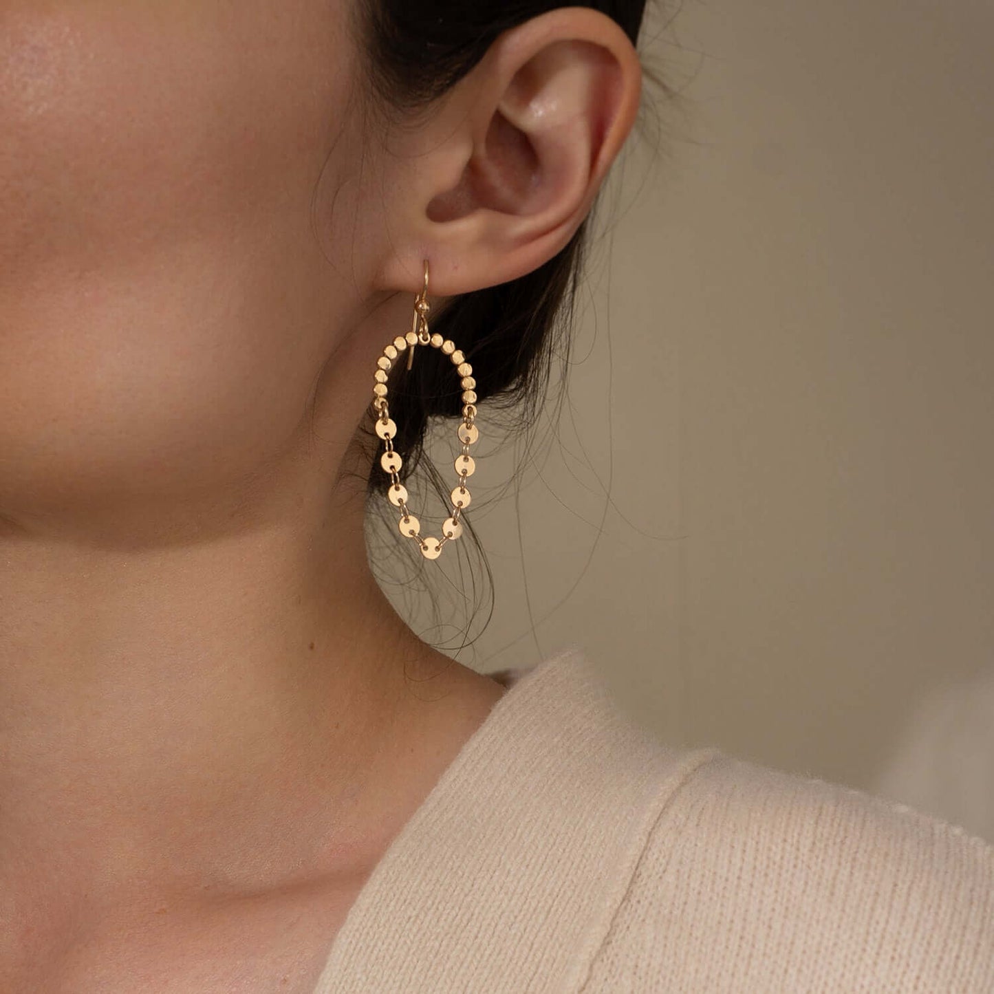 Hammered Dangle Earrings
