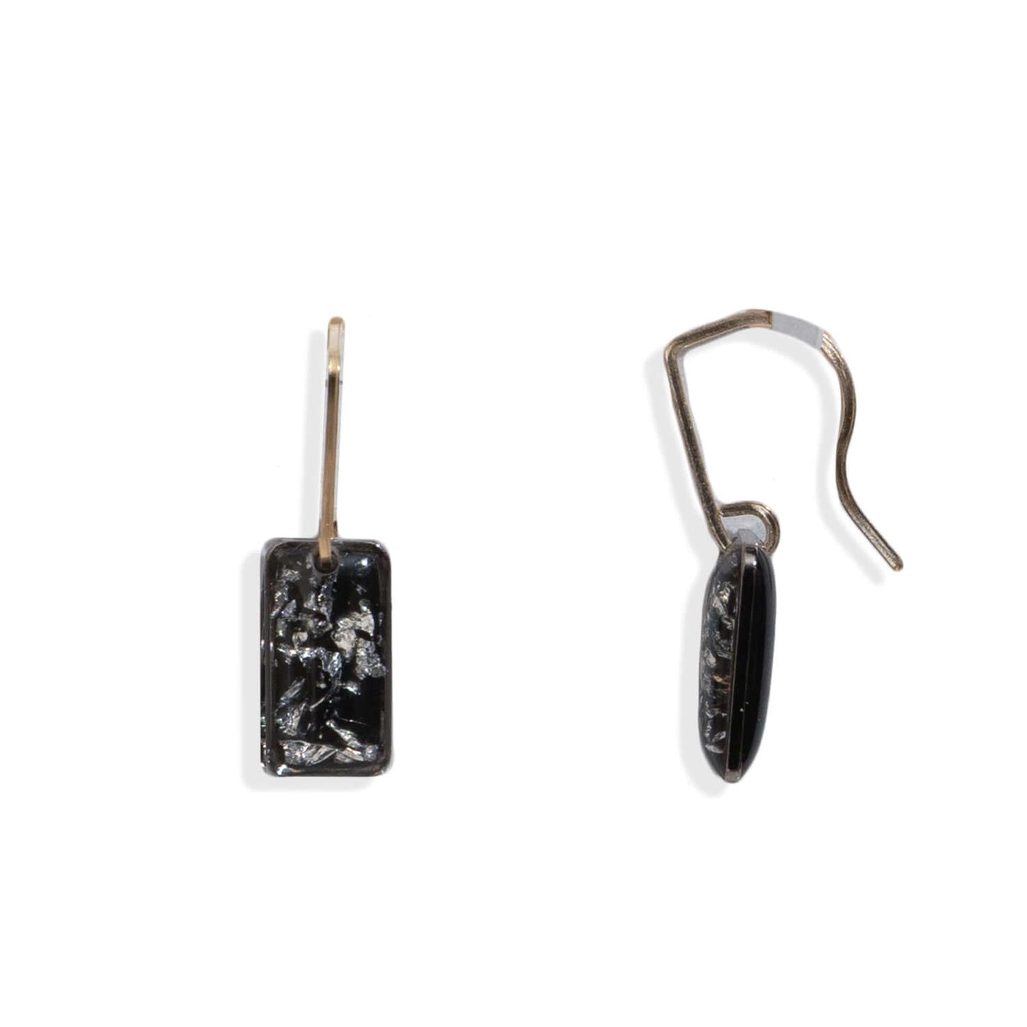 June Earrings In Black and Silver