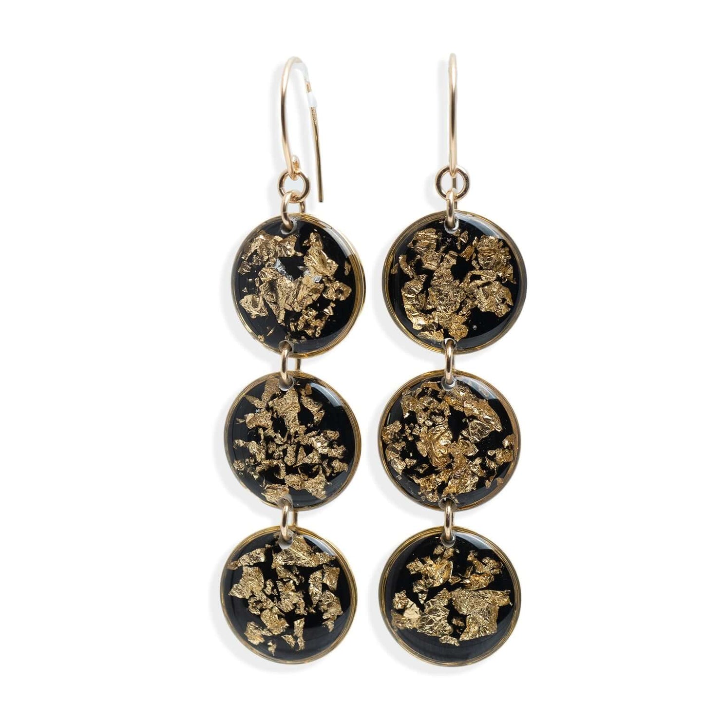 Statement Shimmer Foils Round Earrings