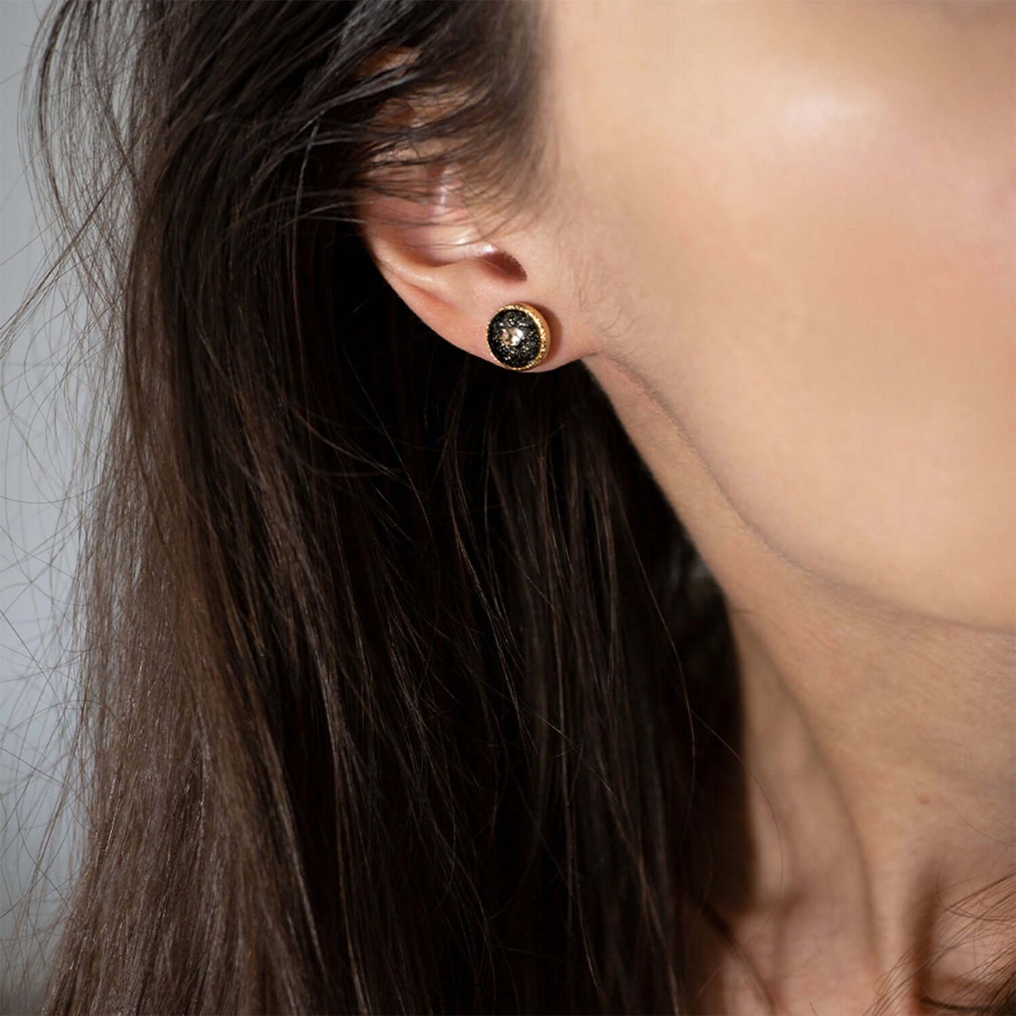 Round Gemstone Studs