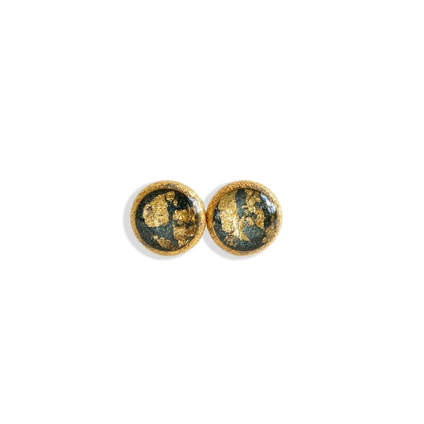 Round Shimmer Foils Stud Earrings