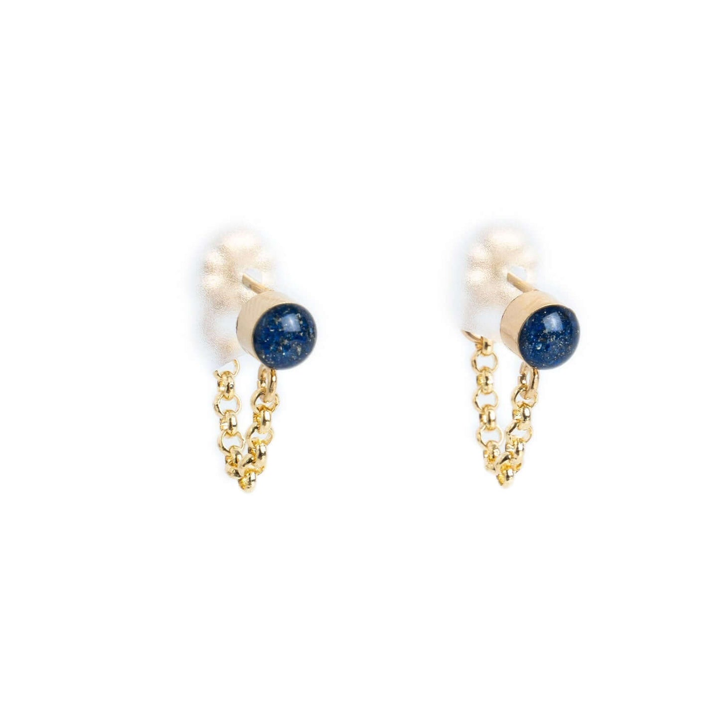 Tiny color pop front to back earrings