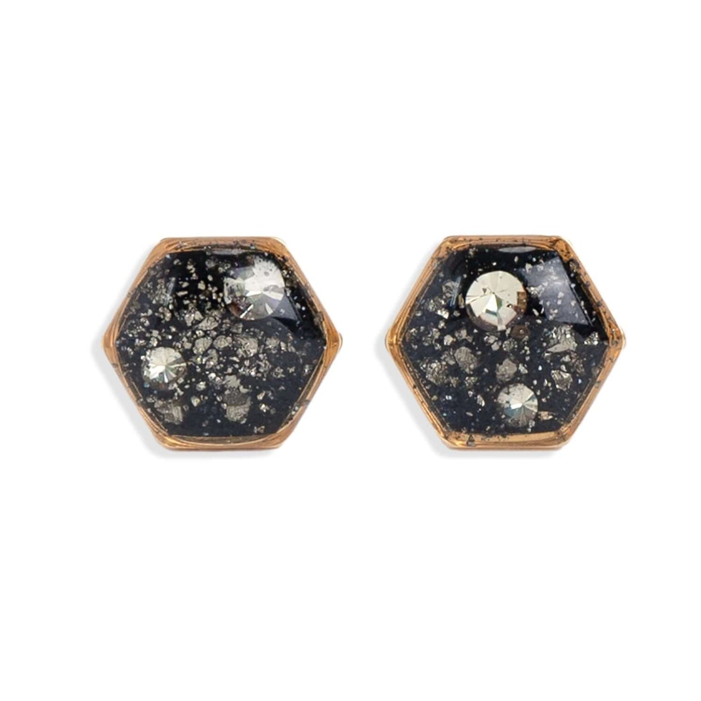 Hexagon Galaxy Stud Earrings