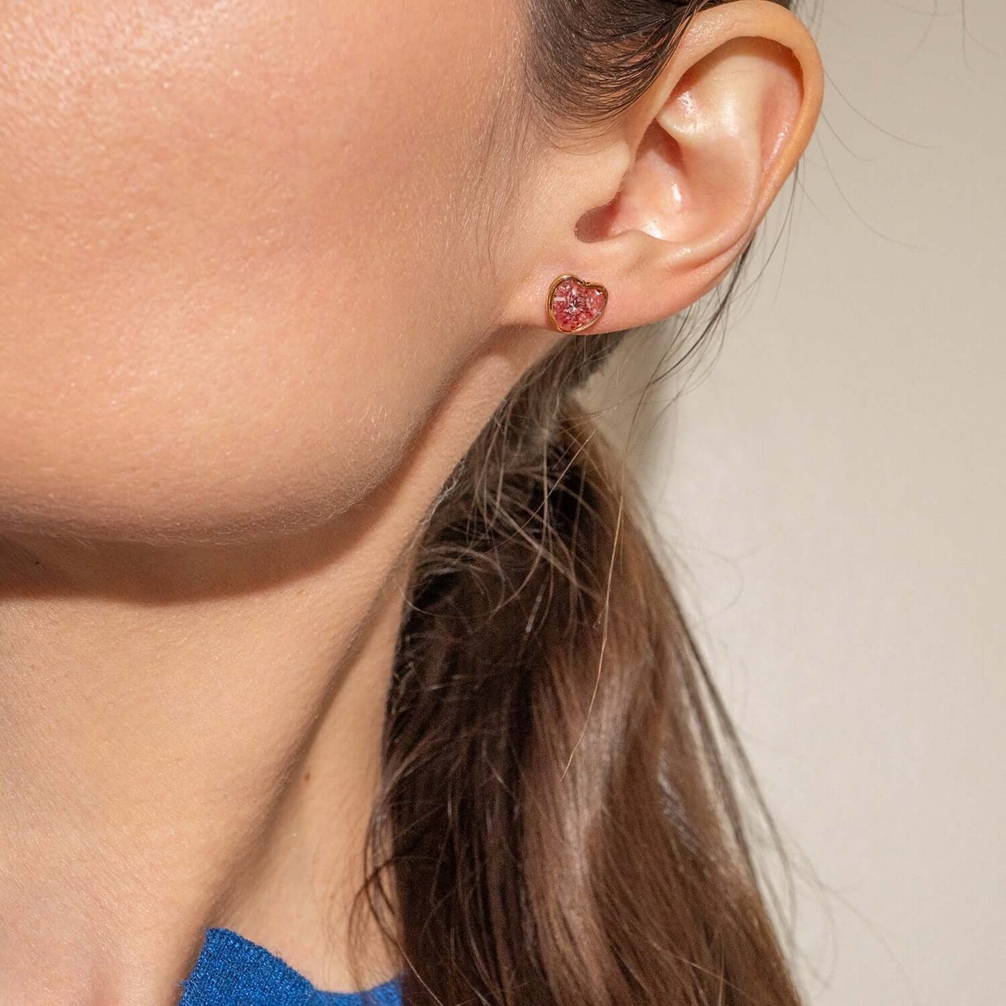 Rose Pink Stud Earrings
